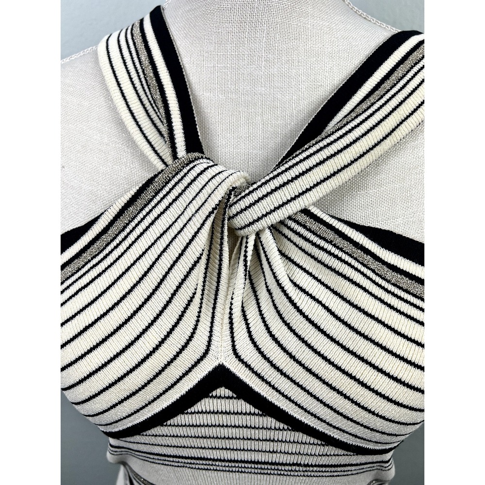 Anne Klein Women's Twisted Halter Top Metallic‎ Size Small - Picture 2 of 9
